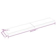 Плот за маса тъмнокафяв 220x40x(2-6) см обработен масивен дъб