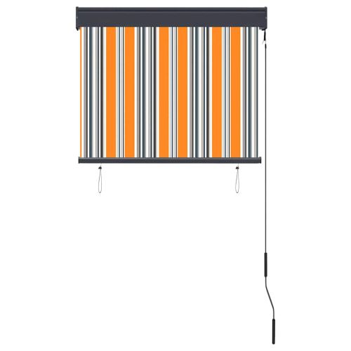 Външна ролетна щора, 80x250 см, жълто и синьо