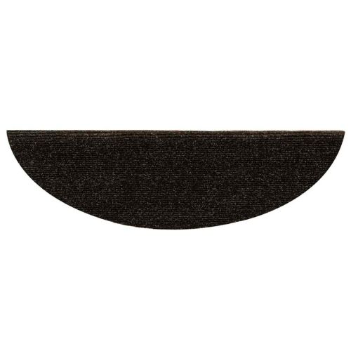 Самозалепващи се постелки за стълби, 10 бр., 56x17x3 см, тъмнокафяви, полукръгли