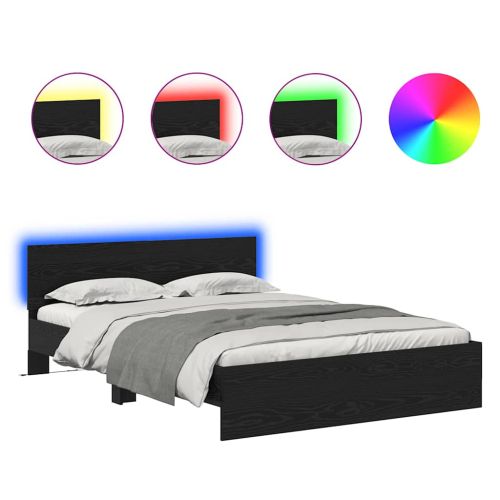 Рамка за легло Черния дъб 140 x 190 cm Инженерно дърво