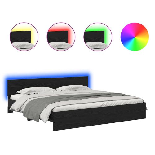 Рамка за легло Черния дъб 200 x 200 cm Инженерно дърво