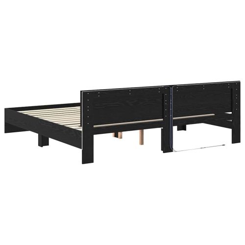 Рамка за легло Черния дъб 200 x 200 cm Инженерно дърво