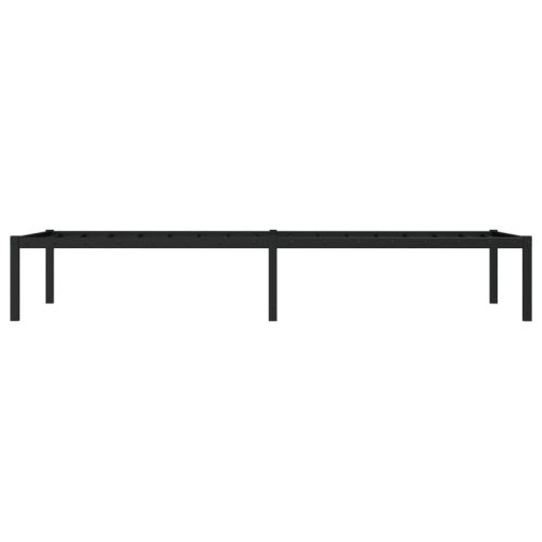 Метална рамка за легло, черна, 75x190 см