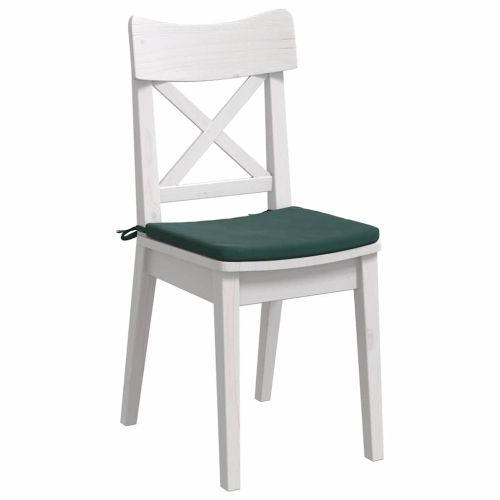 Възглавници за седалки 4 pcs Тъмен зелен 40 x 40 x 3 cm Кадифе