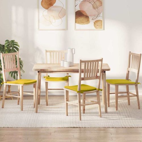 Възглавници за седалки 4 pcs Жълто 40 x 40 x 3 cm Кадифе