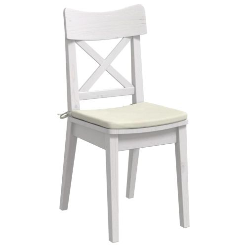 Възглавници за седалки 4 pcs Крем 40 x 40 x 3 cm Кадифе