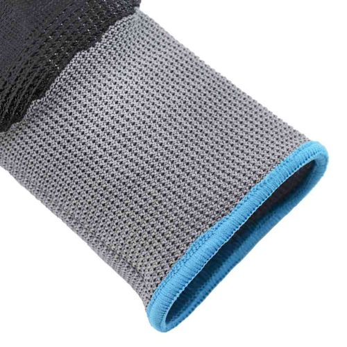 Работни ръкавици 24 pcs Сив и черен 9 / l Полиестер