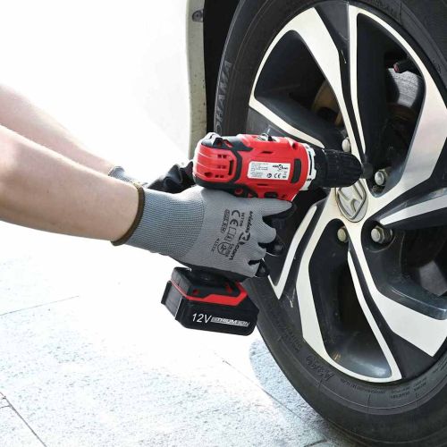 Работни ръкавици 24 pcs Сив и черен 11 / XXL Полиестер