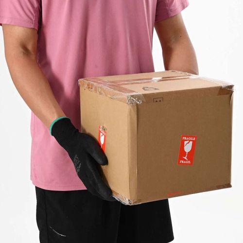 Работни ръкавици 24 pcs Черно 11 / XXL Полиестер