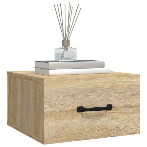 Нощно шкафче за стенен монтаж, сонома дъб, 35x35x20 см