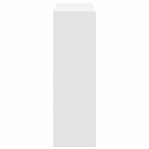Библиотека, бяла, 102x32x102 см, инженерно дърво