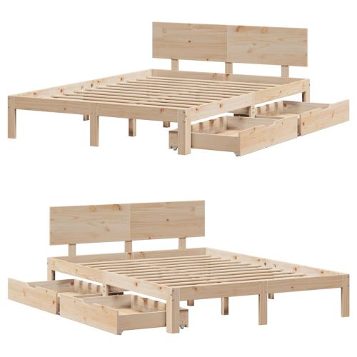 Рамка за легло, с чекмеджета, без матрак, 150x200 см