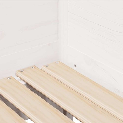 Дневно легло с уширение и чекмеджета без матрак бяло 80x200 см