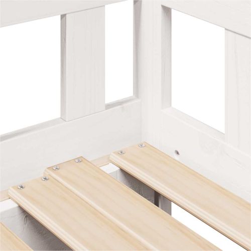 Дневно легло с уширение и чекмеджета без матрак бяло 90x200 см