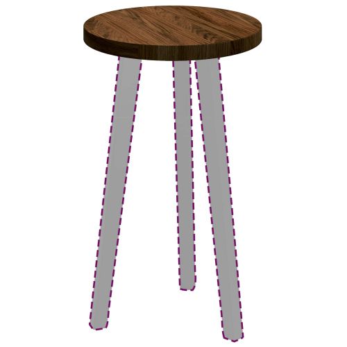 Топ за маса Светлокафяво Ø 30 x 2.5 cm Солидно дъбово дърво