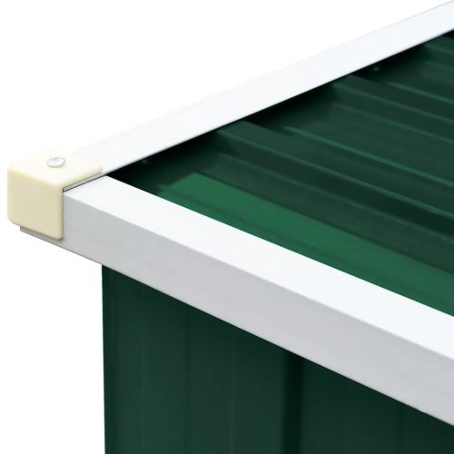 Навес за дърва, поцинкована стомана, 330x84x152 см, зелен