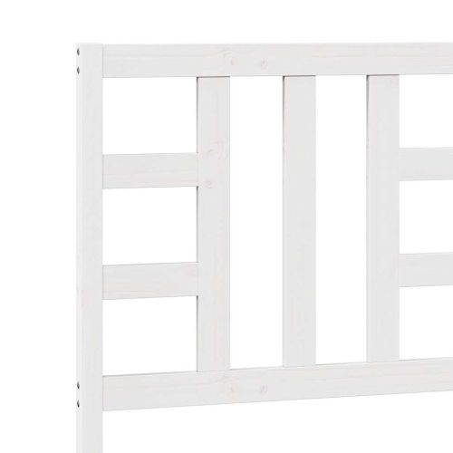 Горна табла за легло, бяла, 81x4x100 см, бор масив