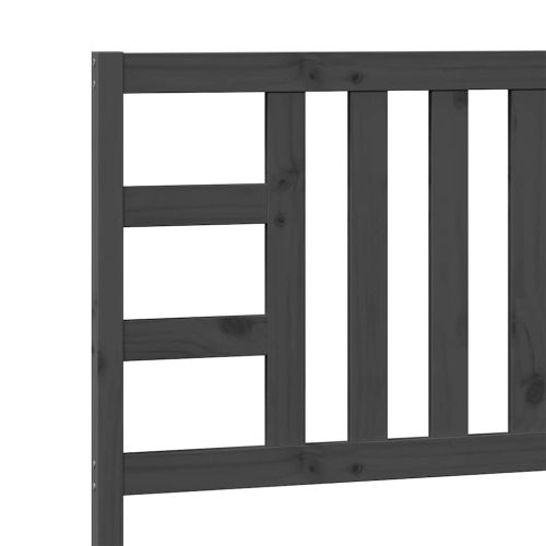 Горна табла за легло, сива, 96x4x100 см, бор масив