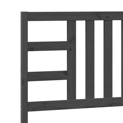 Горна табла за легло, сива, 106x4x100 см, бор масив