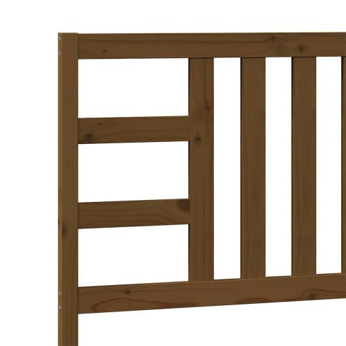 Горна табла за легло, меденокафява, 106x4x100 см, бор масив