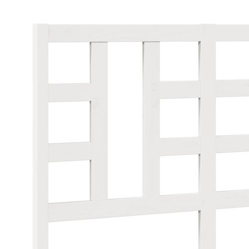 Горна табла за легло, бяла, 126x4x100 см, бор масив