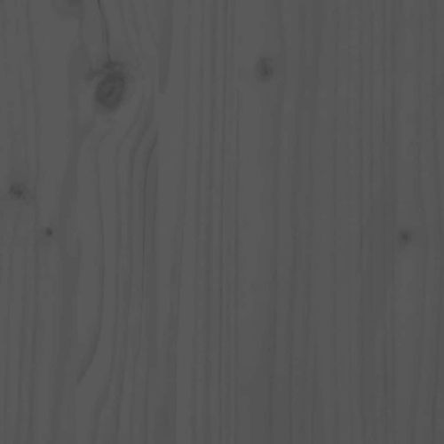 Горна табла за легло, сива, 126x4x100 см, бор масив