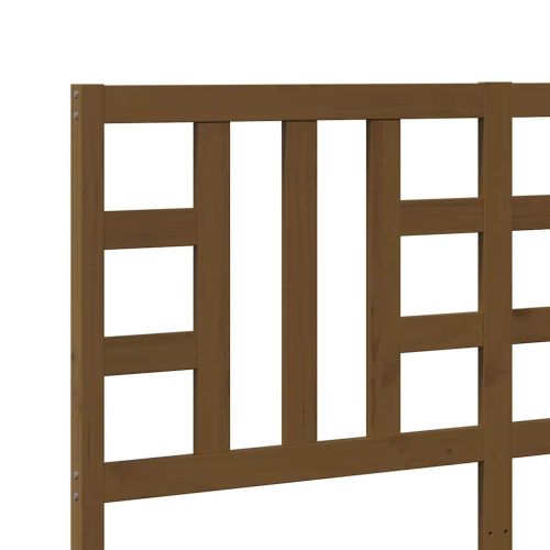 Горна табла за легло, меденокафява, 146x4x100 см, бор масив