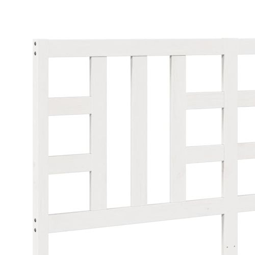 Горна табла за легло, бяла, 156x4x100 см, бор масив