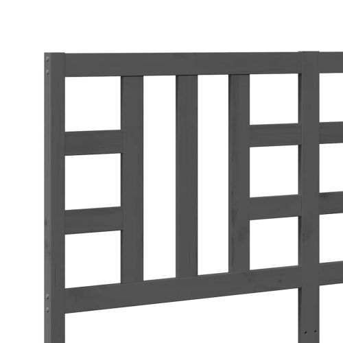 Горна табла за легло, сива, 166x4x100 см, бор масив