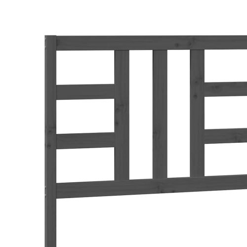 Горна табла за легло, сива, 186x4x100 см, бор масив