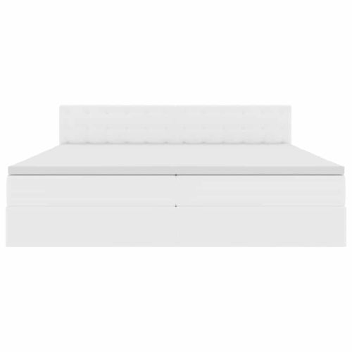 Легло с място за съхранение и LED Светлосиво 200 x 200 cm