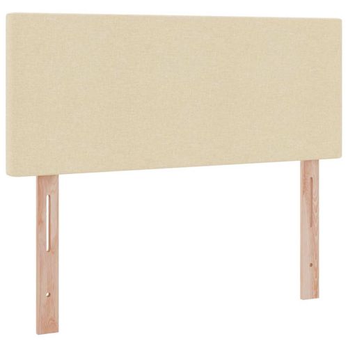 Легло с място за съхранение и LED Кремав 120 x 200 cm Полиестер