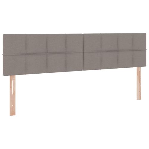 Легло с място за съхранение и LED Таупе 180 x 200 cm Полиестер