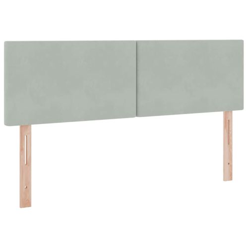 Легло с място за съхранение и LED Светлосиво 140 x 200 cm