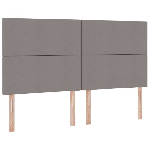 Легло с място за съхранение и LED Таупе 180 x 200 cm Полиестер