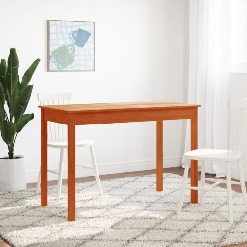 Трапезна маса, восъчнокафяв, 110x55x75 см, борово дърво масив