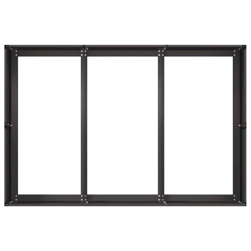 Кашпа, черна, 120x80x40 см, стомана