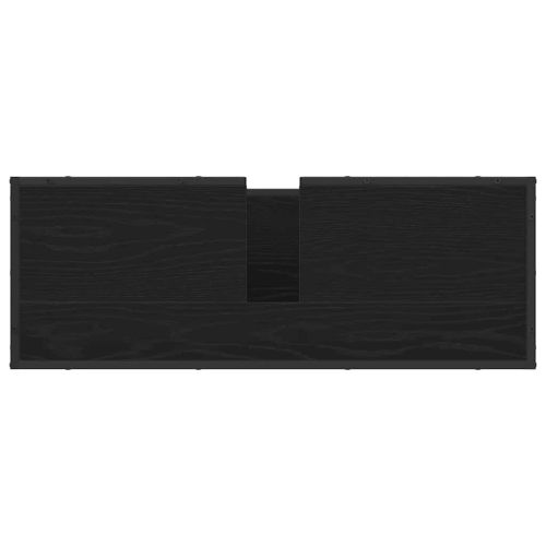 Комплект мебели за баня с рафт 3 pcs Черния дъб Инженерно дърво