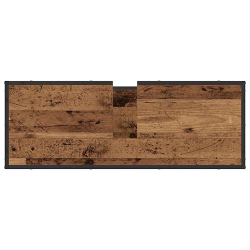 Комплект мебели за баня 2 pcs Старо дърво Инженерно дърво