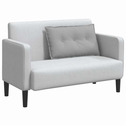 Възглавница за гръб Облачно сиво 80 x 19 x 50 см текстил