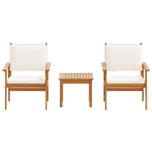Градински Софа Комплект 3 pcs Кремаво Бяло