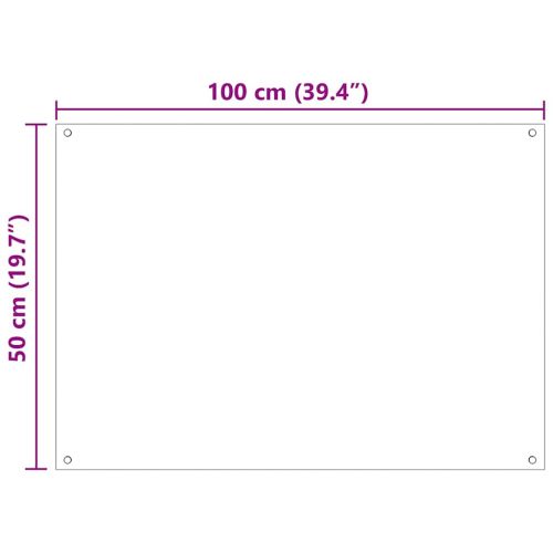 Кухненски заден панел 2 pcs Бяло 100 x 50 cm закалено стъкло
