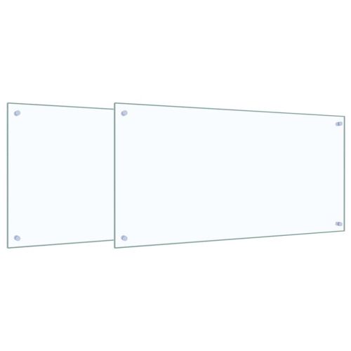 Кухненски заден панел 2 pcs Прозрачен 100 x 50 cm