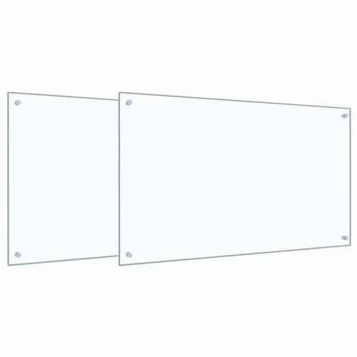 Кухненски заден панел 2 pcs Прозрачен 100 x 60 cm