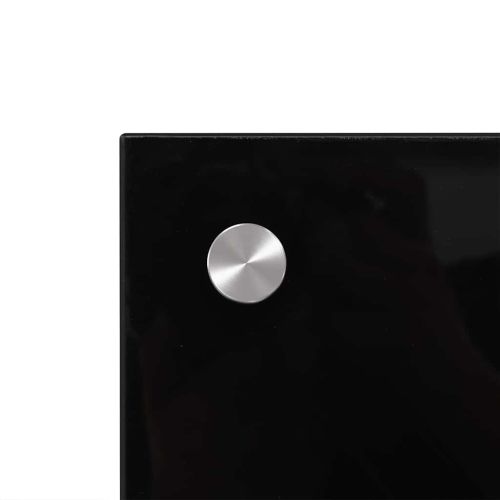 Кухненски заден панел 2 pcs Черно 100 x 50 cm закалено стъкло