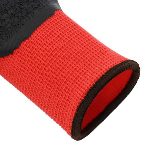 Работни ръкавици 12 pcs Червен и Черен 8 / m Латексно покритие