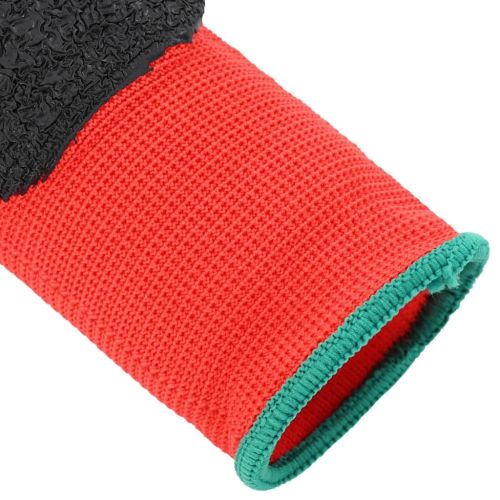 Работни ръкавици 24 pcs Червен и Черен 11 / XXL Латексно покритие