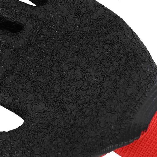 Работни ръкавици 24 pcs Червен и Черен 11 / XXL Латексно покритие