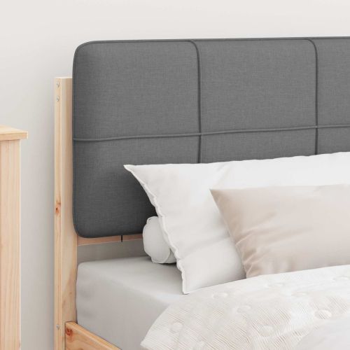 Леглова рамка с тапицирана гръбна част Светлосиво 75 x 190 cm