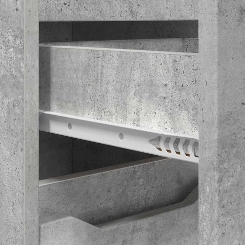 Шкаф за баня Циментено сиво 30,5 x 30 x 101 см Инженерно дърво